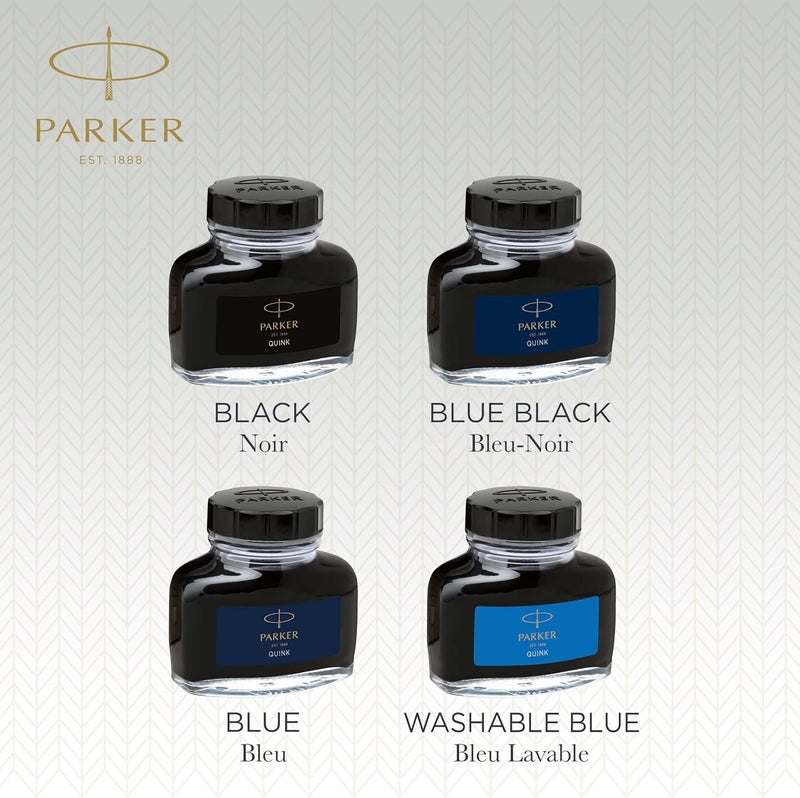 Parker Quink Fountain Pen Ink Bottle, Blue-Black, 57 ml - Image 5